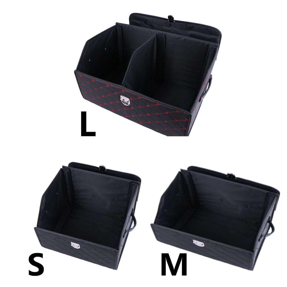 Leder Aufbewahrungsbox Kofferraum Organizer Auto Tasche Klappbarer