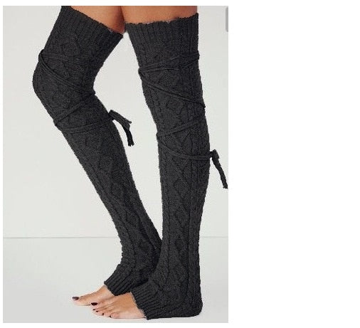 Damen Stulpen Beinwärmer Beinstulpen Beinlinge Legwärmer Häkeln Strümpfe Overknees