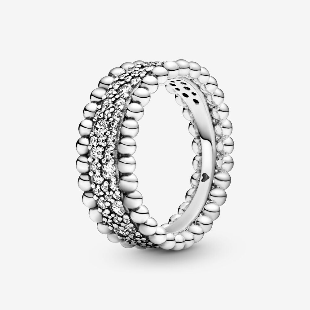 Massiv Sterling Silber 925 Ring filigran Fashion Damenring mit 3A Zirkonia