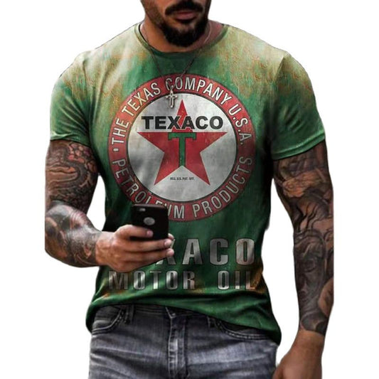 Herren Fashion Vintage 3D T-Shirt Rundhals Unisex Sommer Streetwear