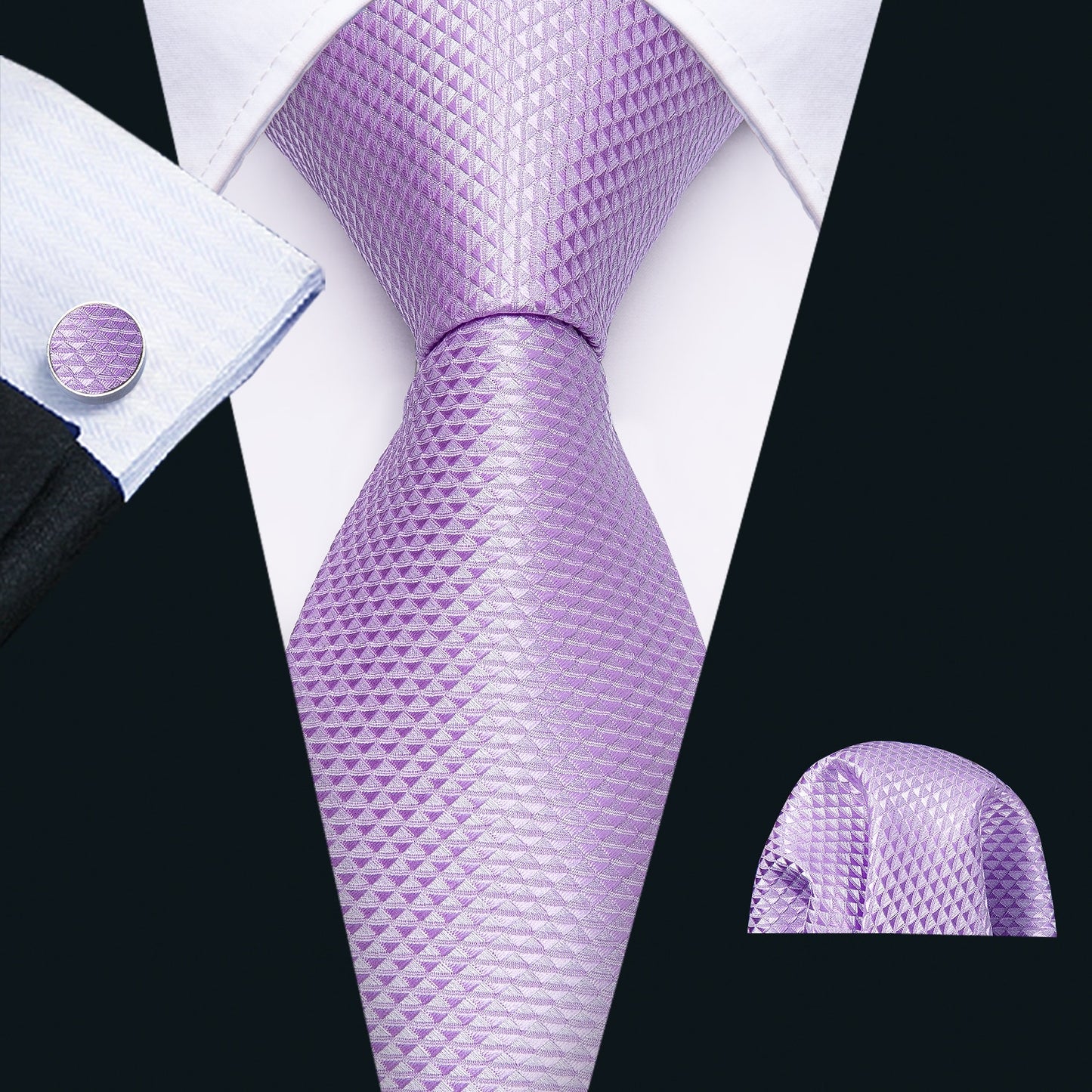 Fashion Seide Krawatte Lila Herren Hochzeit Konfirmation Männer Business