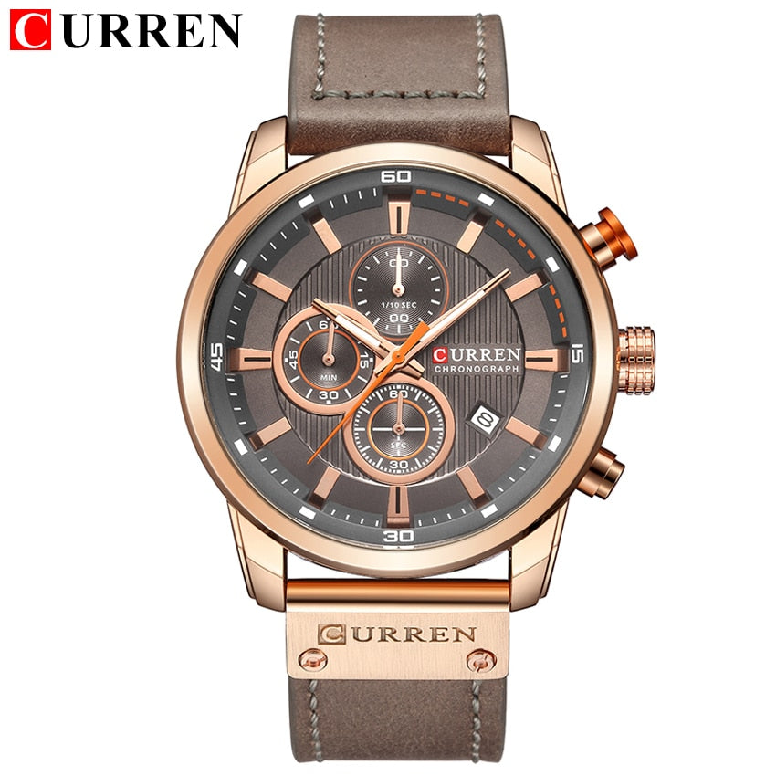 Herren Armbanduhr Silber Schwarz Edelstahl Fashion Luxus Chronograph  Business