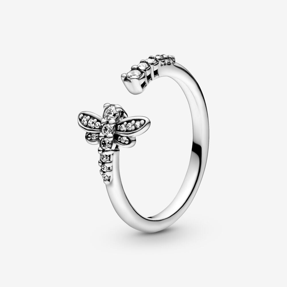Massiv Sterling Silber 925 Ring filigran Fashion Damenring mit 3A Zirkonia