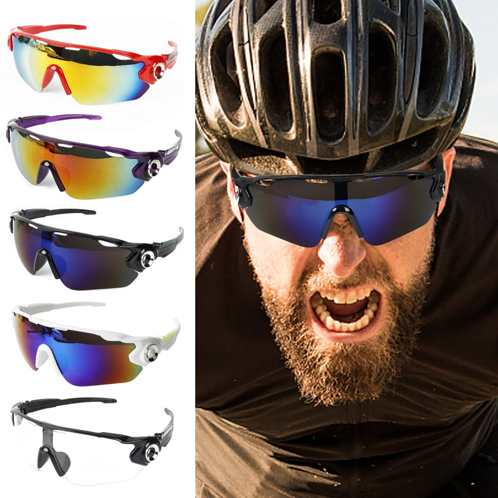 Fahrradbrille Polarisiert Sportbrille Sonnenbrille Brille UV400 7 Farbe
