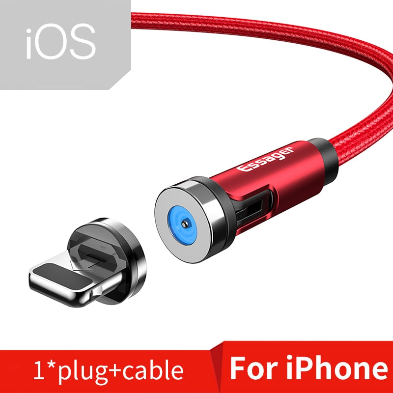 Ladekabel Samsung Handy USB C Typ-C Micro iPhone Huawei Xiaomi Magnet LED Magnetstecker