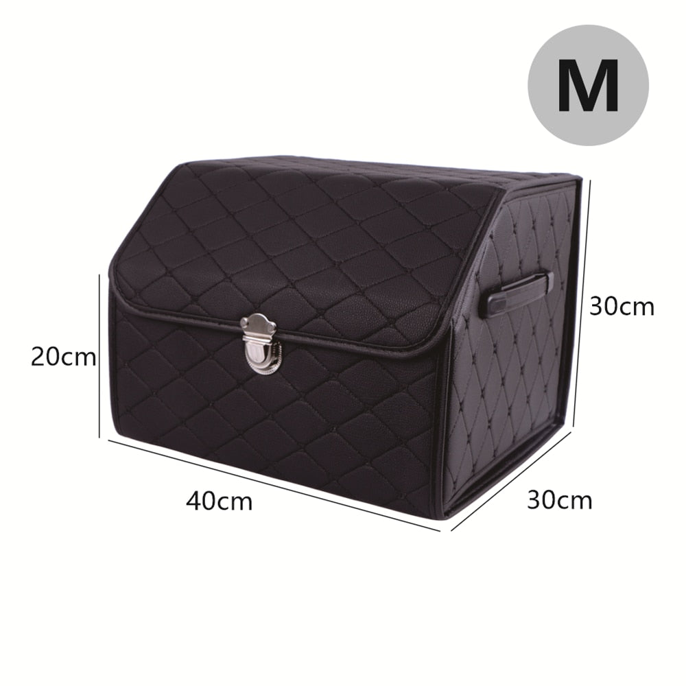 Leder Aufbewahrungsbox Kofferraum Organizer Auto Tasche Klappbarer