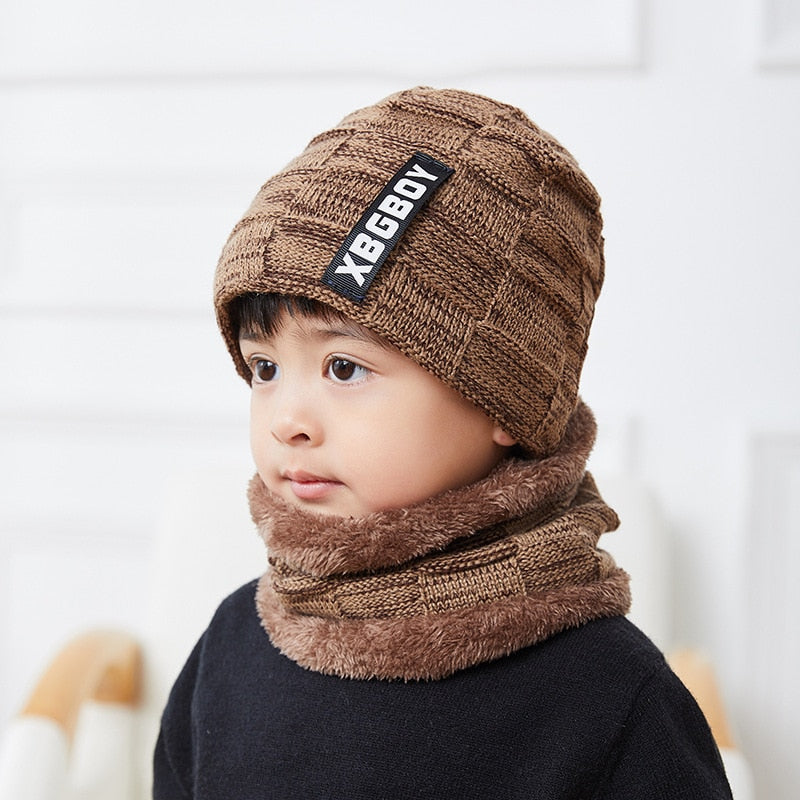 Warme Herren Wintermütze und Schal Fleece Mütze Strickmütze Kappe Hut Unisex