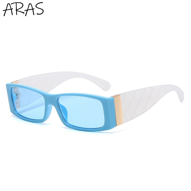 Designer Rechteck Sonnenbrille Damen Quadratische Kleine Gläser Vintage UV400