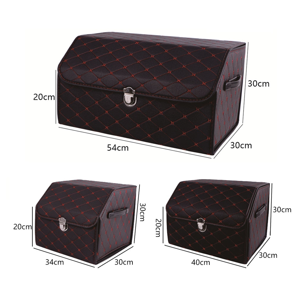 Leder Aufbewahrungsbox Kofferraum Organizer Auto Tasche Klappbarer