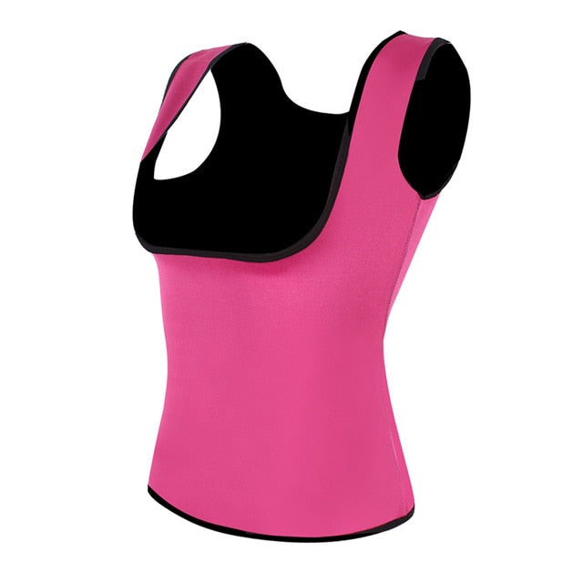 Damen Sauna Weste Abnehmen Schwitz Sport Shirt Polymer Taillentrainer Mieder