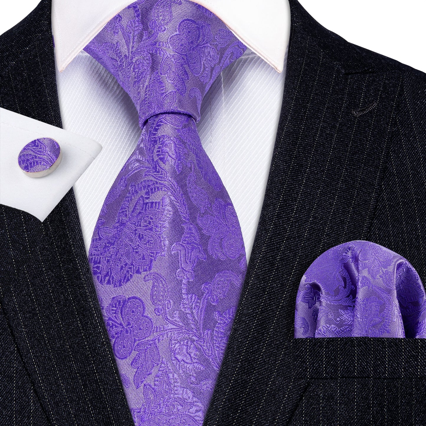Fashion Seide Krawatte Lila Herren Hochzeit Konfirmation Männer Business