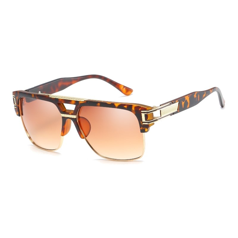 Klassische Designer Luxus Sonnenbrille Damen Herren Quadratische Übergröße Gläser