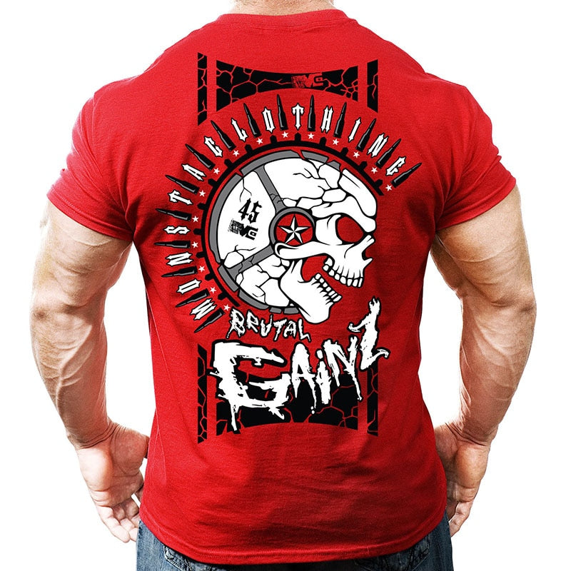 GYM Shirt Sport T-Shirt Men Herren Fitness Sportswear Unisex Streetwear
