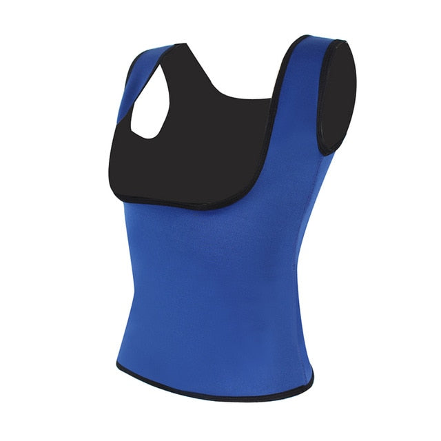 Damen Sauna Weste Abnehmen Schwitz Sport Shirt Polymer Taillentrainer Mieder