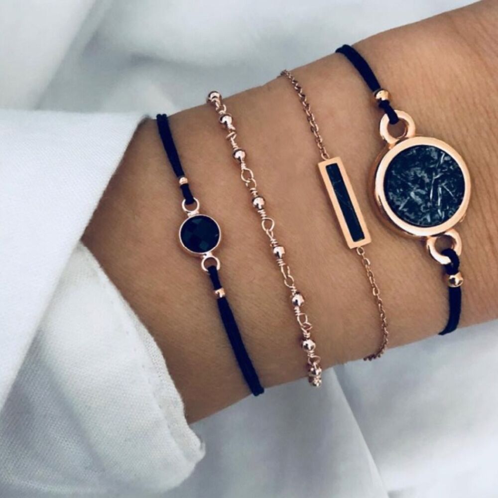 SET Armband Damen  Freundschaftsarmband Yoga Bettelarmbänder Makramee