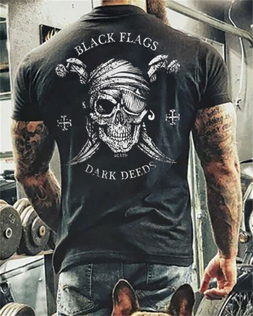 Fashion Herren Horror Skull 3D T-Shirt Rundhals Unisex Sommer Streetwear