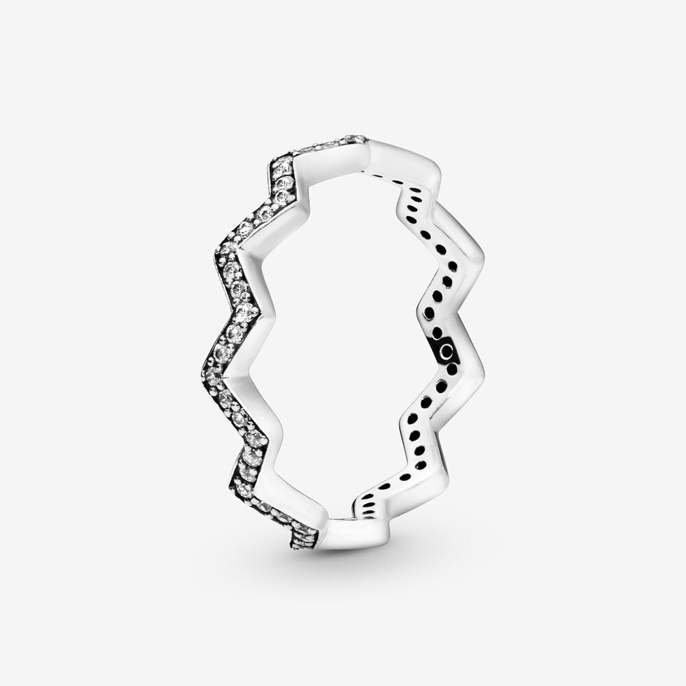 Massiv Sterling Silber 925 Ring filigran Fashion Damenring mit 3A Zirkonia