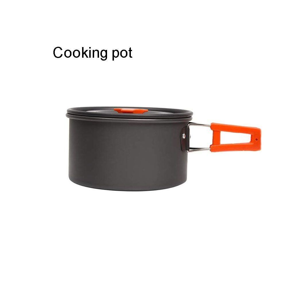 1-3 Person Camping Kochgeschirr Kochtopf Outdoor-Töpfe Bratpfanne Kettle Kit
