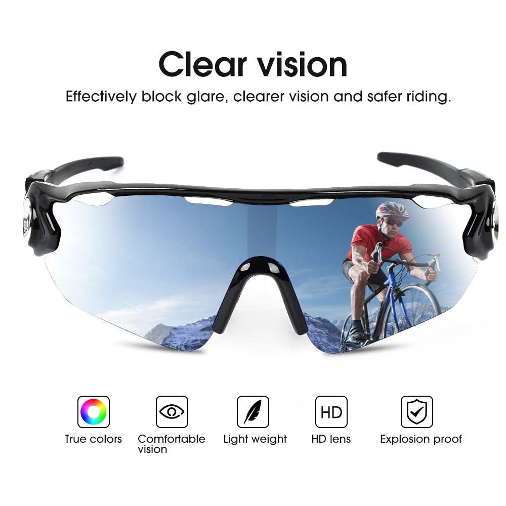 Fahrradbrille Polarisiert Sportbrille Sonnenbrille Brille UV400 7 Farbe