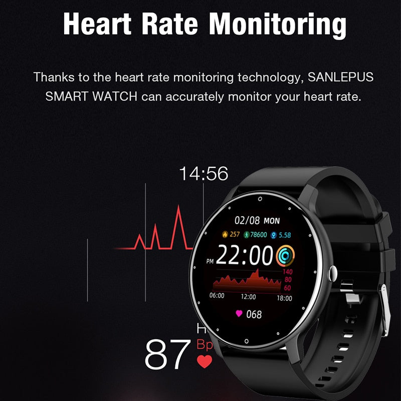 Bluetooth Smart watch Fitness Tracker Sport Uhr Puls Armband SpO2 IP67 Wasserdicht