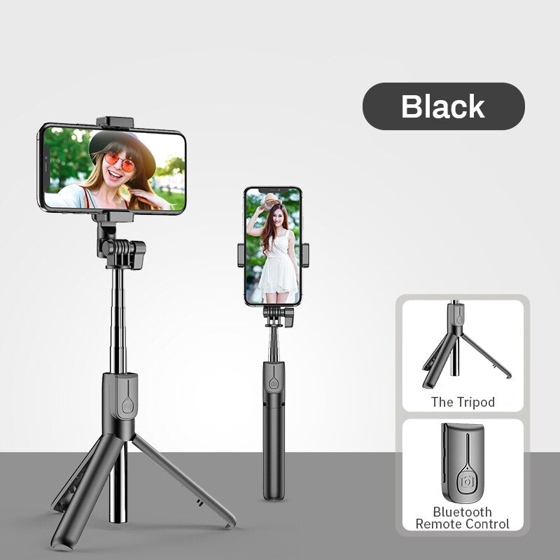 4 in 1 Wireless Bluetooth Selfie Stick faltbares Mini-Stativ mit LED-Ringlicht