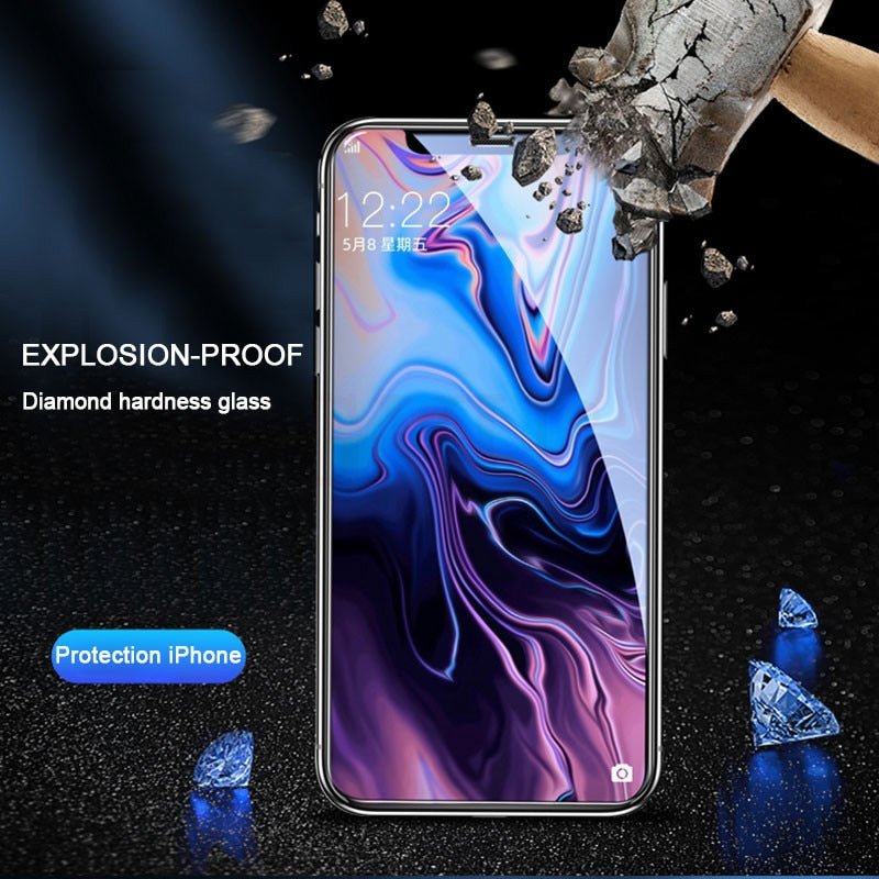 30D Panzerglas Gehärtetes Glas Schutz Glas iPhone 14 13 12 11 XR X S Pro Max