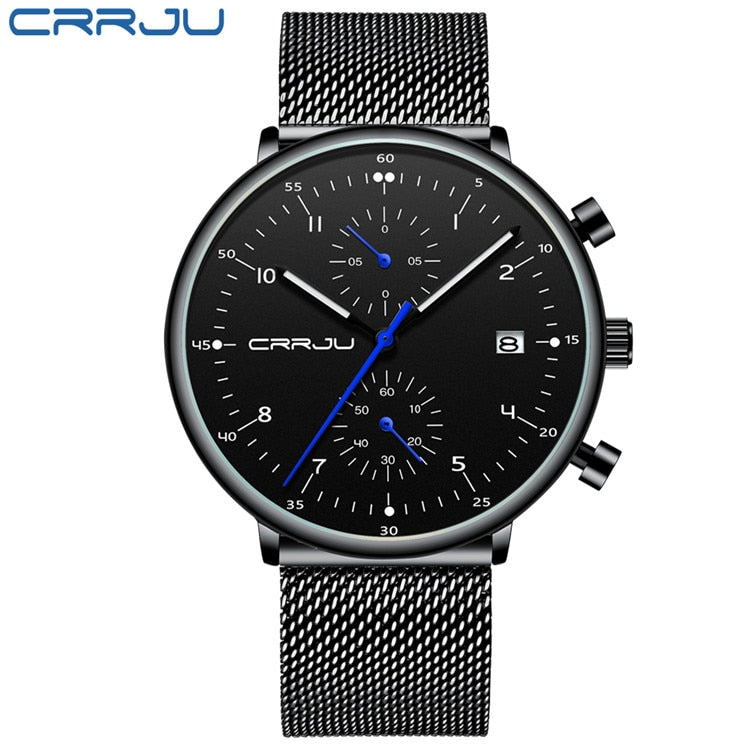 Herren Armbanduhr Silber Edelstahl Fashion Luxus Military Business Uhr
