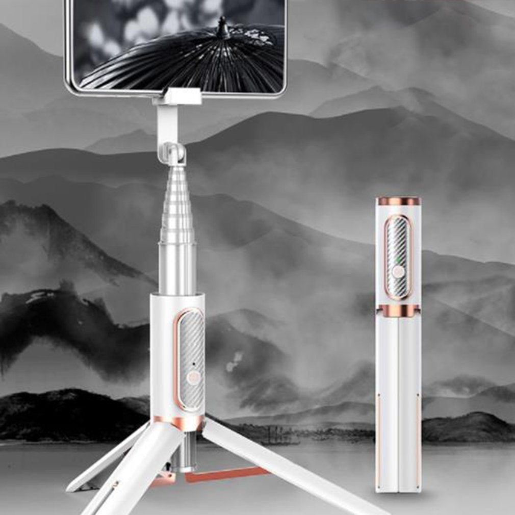 3 in 1 Mini Selfie Stick Wireless Bluetooth faltbares Mini-Stativ mit Fülllicht-Shutter-Fernbedienung