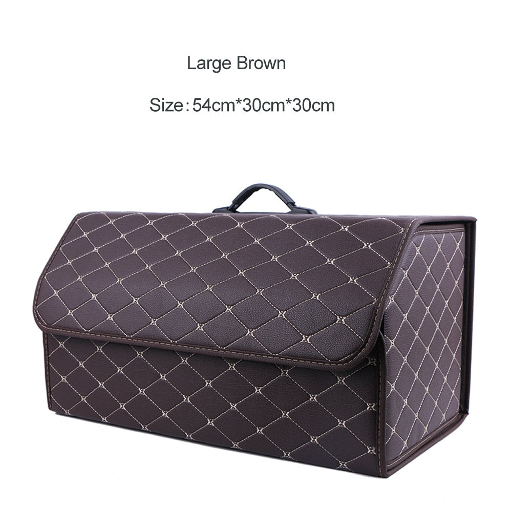 Leder Aufbewahrungsbox Kofferraum Organizer Auto Tasche Klappbarer