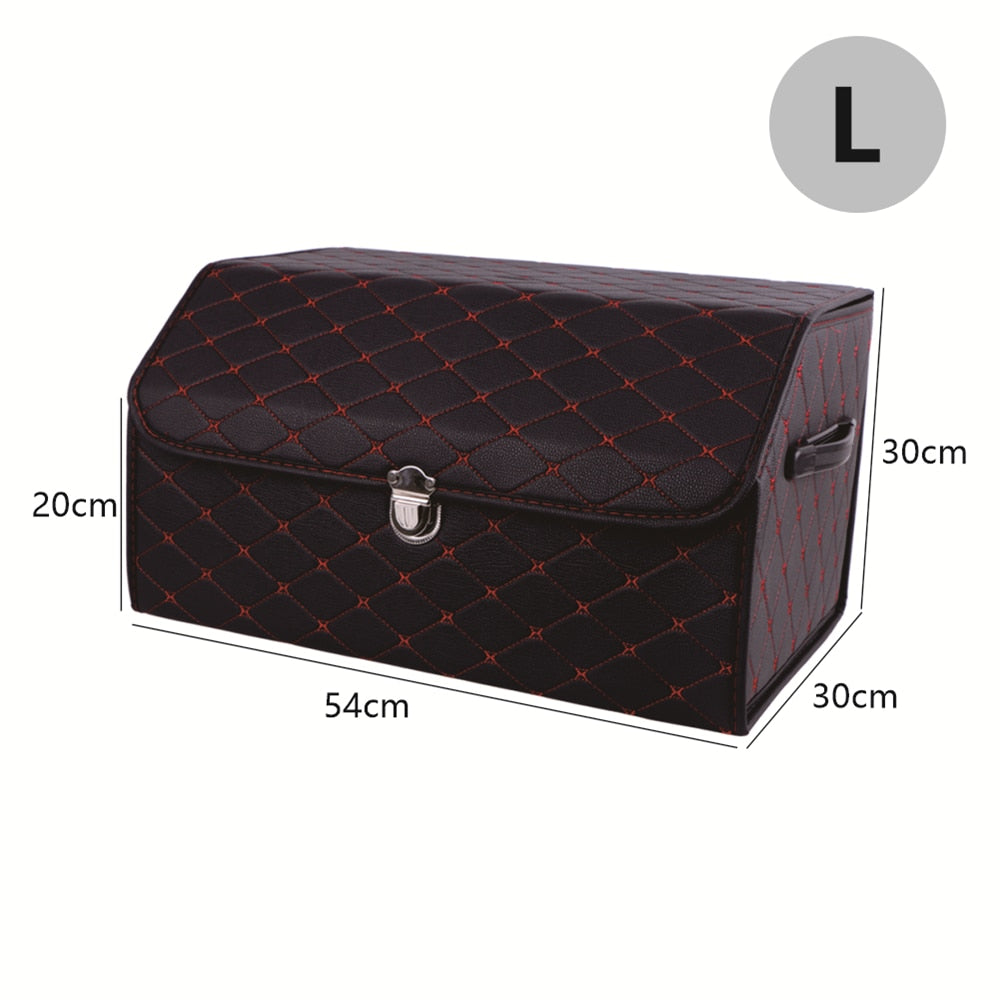 Leder Aufbewahrungsbox Kofferraum Organizer Auto Tasche Klappbarer