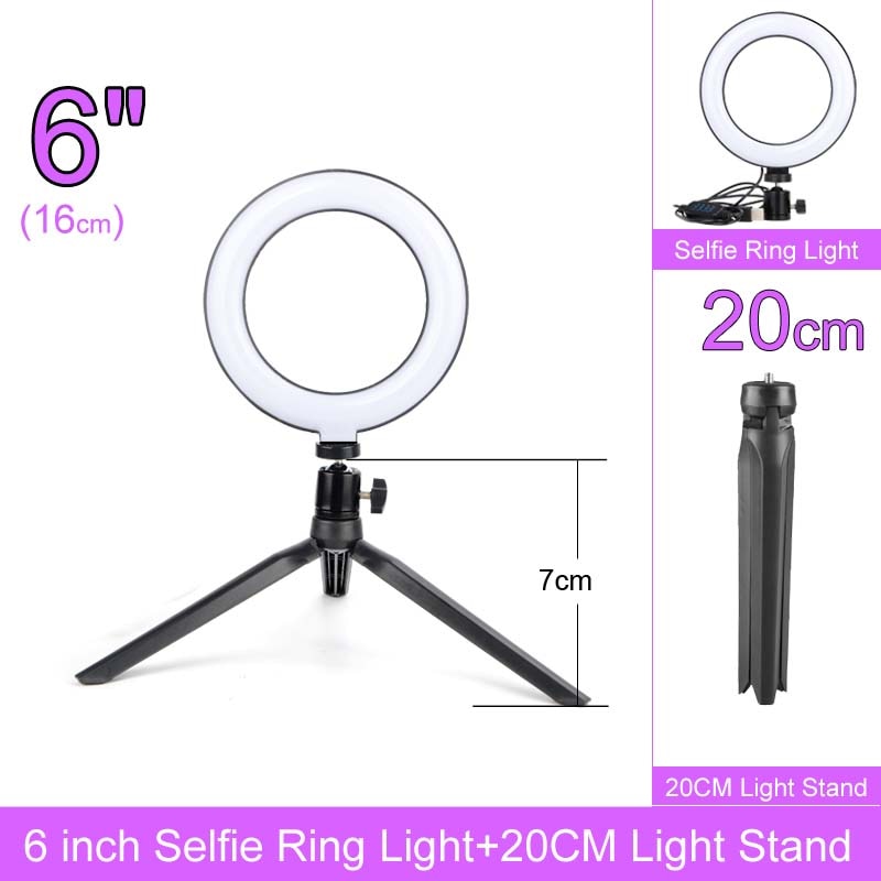 Selfie Ringlicht mit Stativ-Ständer 10 12 14 Inch Dimmbare LED Ring Fotografie