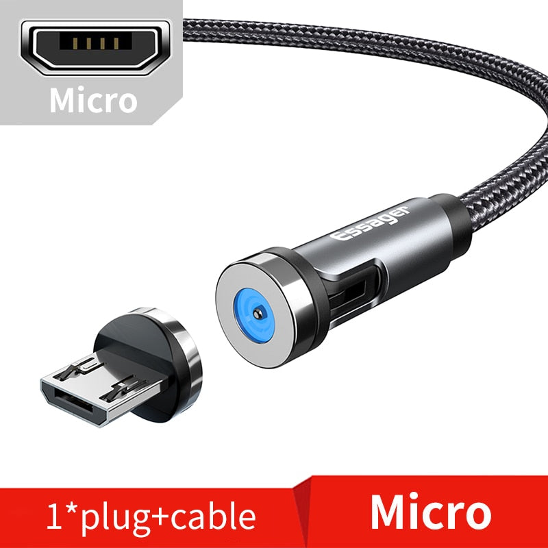 Ladekabel Samsung Handy USB C Typ-C Micro iPhone Huawei Xiaomi Magnet LED Magnetstecker