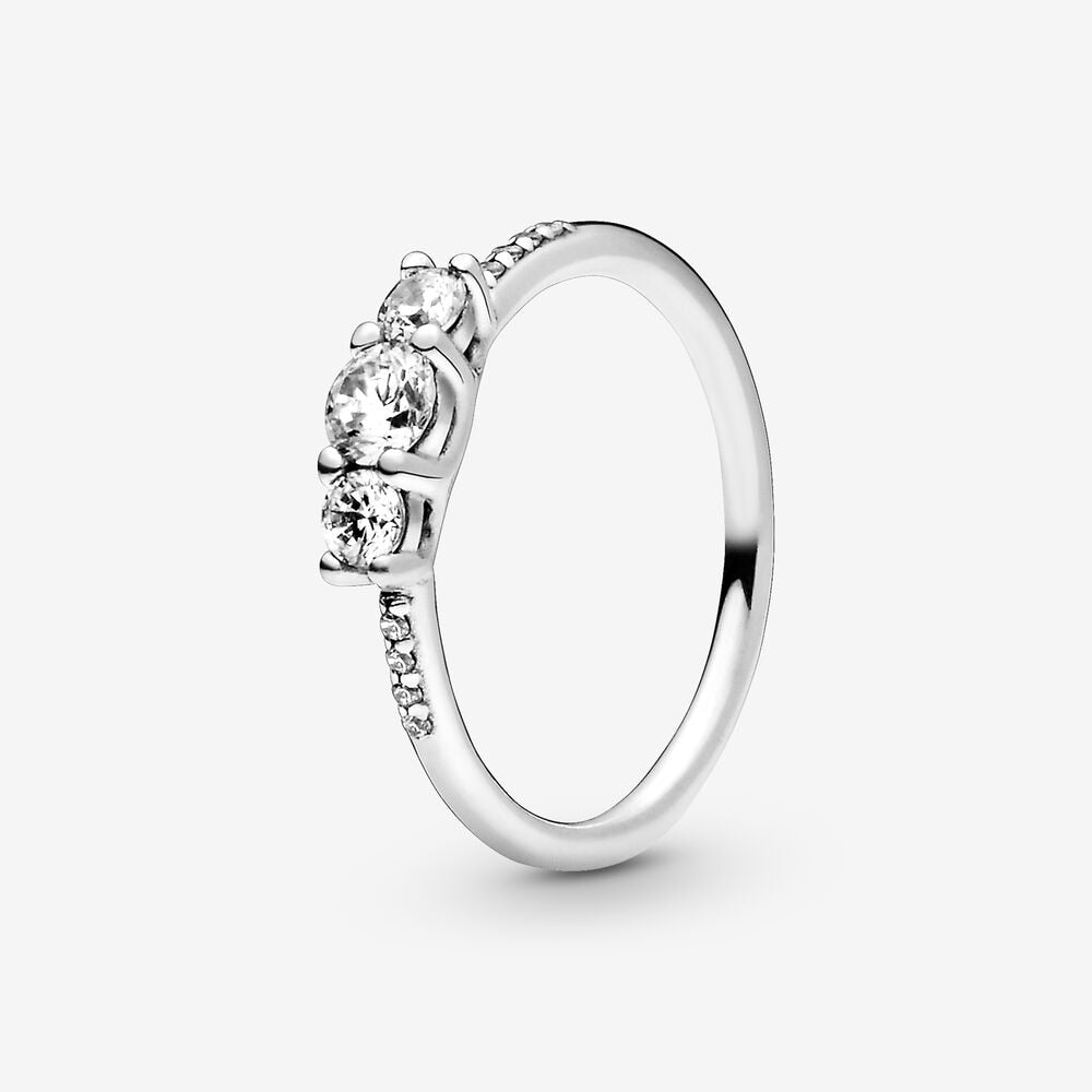 Massiv Sterling Silber 925 Ring filigran Fashion Damenring mit 3A Zirkonia