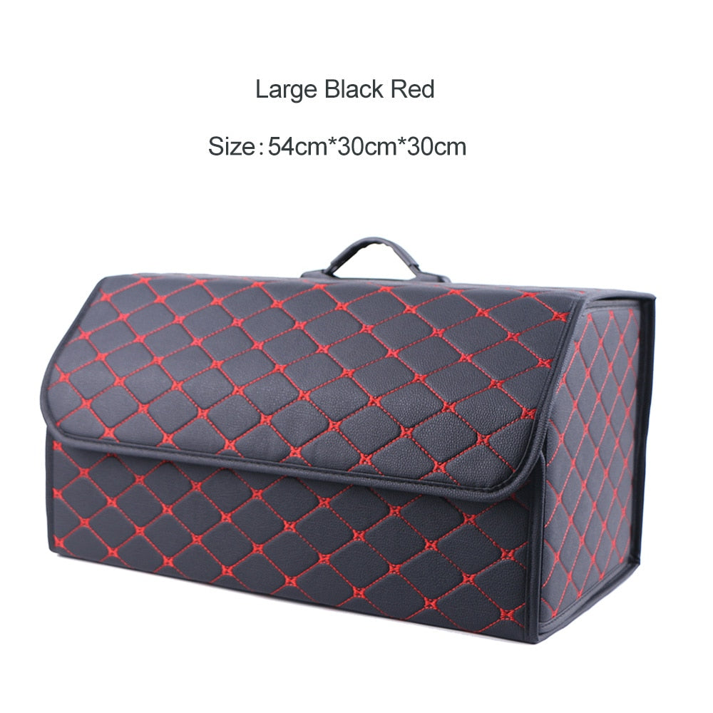 Leder Aufbewahrungsbox Kofferraum Organizer Auto Tasche Klappbarer