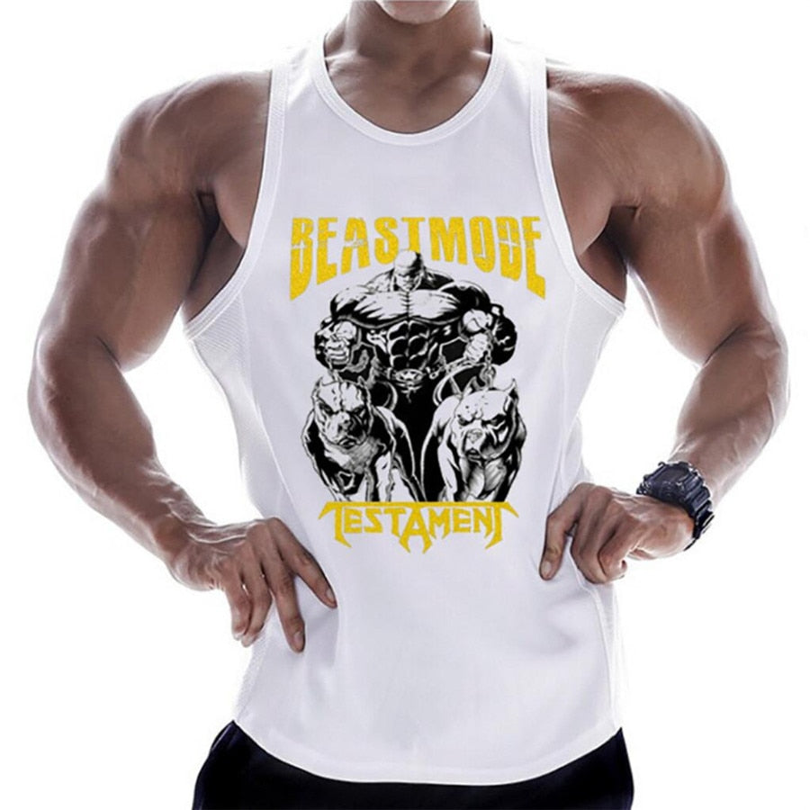Tanktop T-Shirt Muskelshirt Achselshirt Sport Basic Unifarben Herren