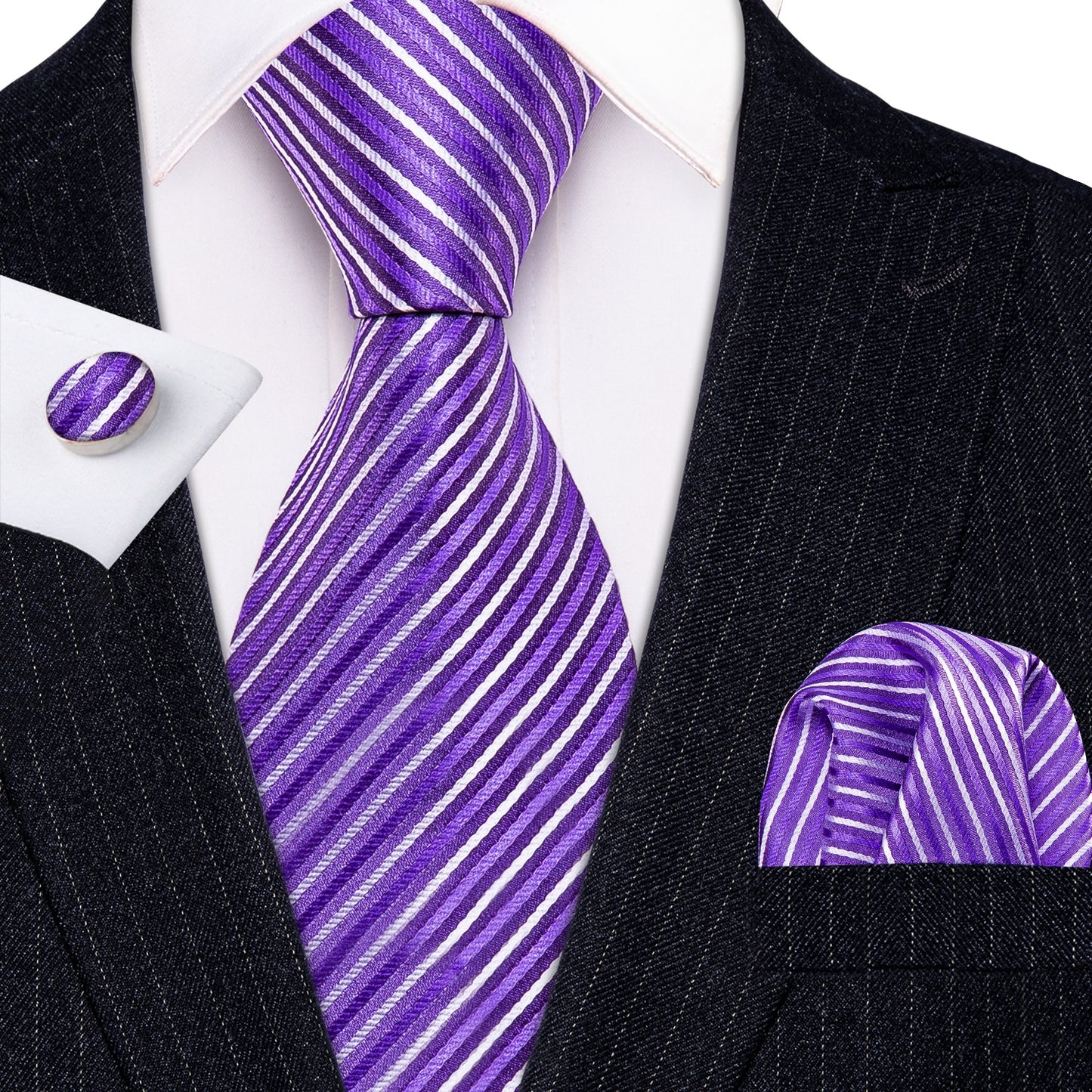 Fashion Seide Krawatte Lila Herren Hochzeit Konfirmation Männer Business