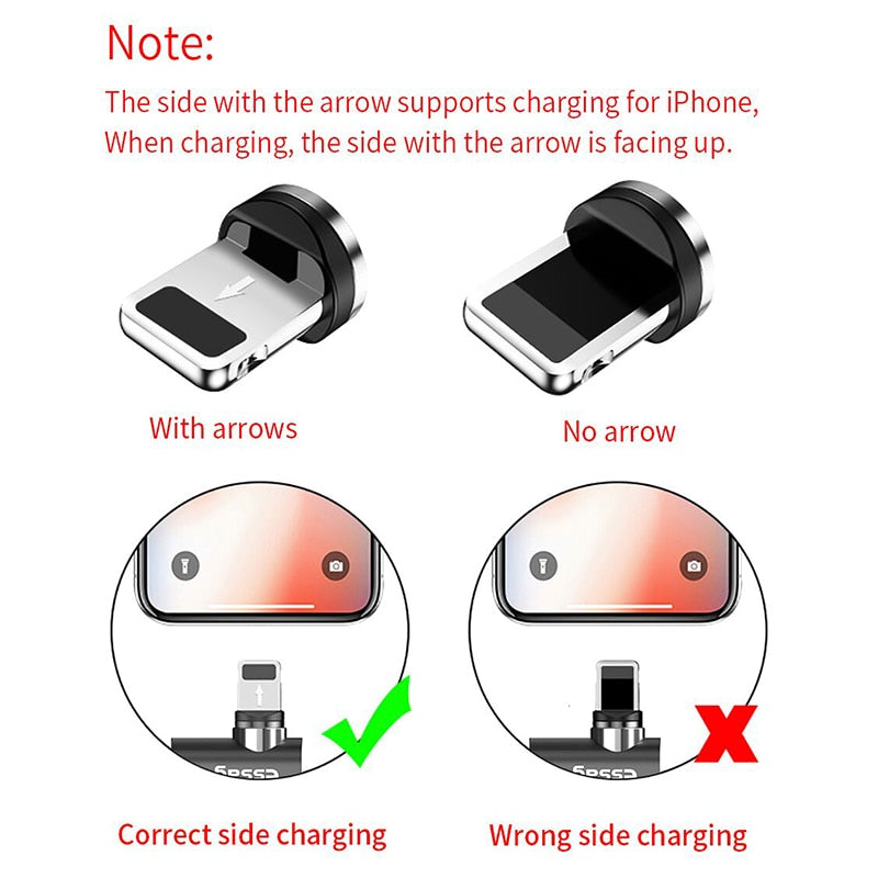 Ladekabel Samsung Handy USB C Typ-C Micro iPhone Huawei Xiaomi Magnet LED Magnetstecker