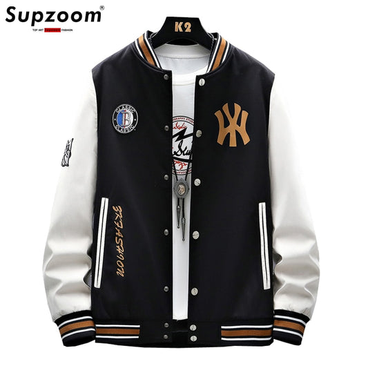 Just Hoods NY College Baseball Jacke Unisex Sweatjacke 3 Farben Collegejacke