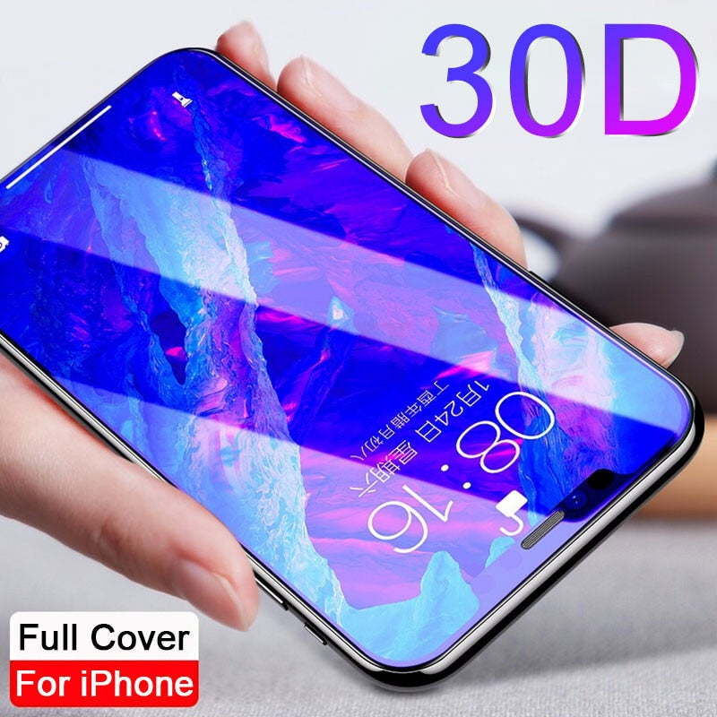30D Panzerglas Gehärtetes Glas Schutz Glas iPhone 14 13 12 11 XR X S Pro Max