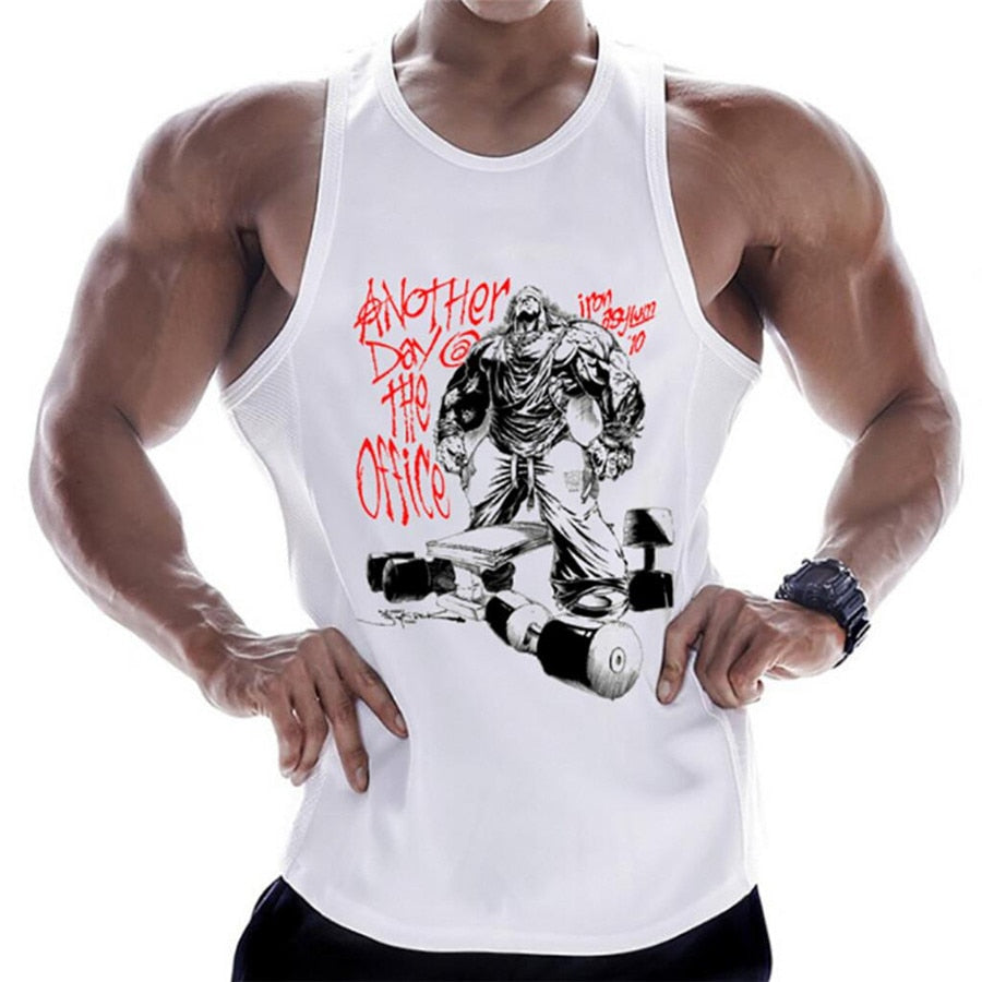 Tanktop T-Shirt Muskelshirt Achselshirt Sport Basic Unifarben Herren