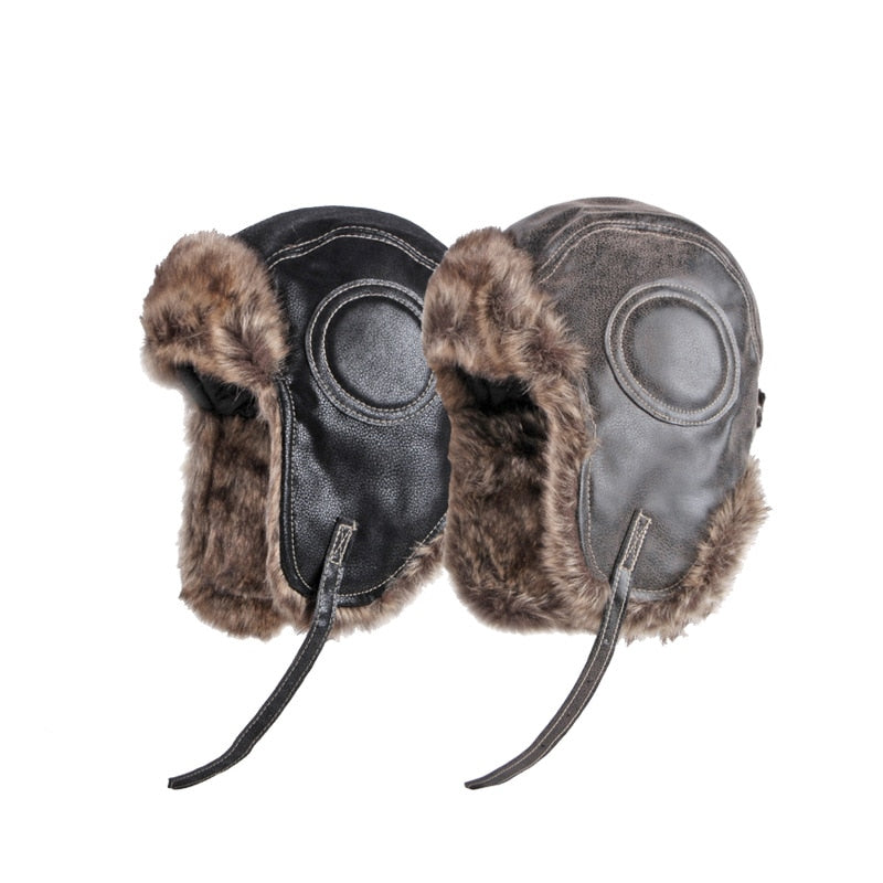 Fliegermütze Wintermütze Fellmütze Schapka Uschanka Pilotenmütze Mütze