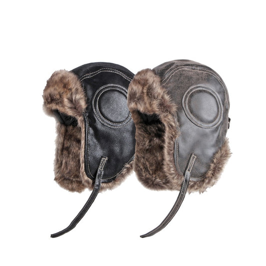 Fliegermütze Wintermütze Fellmütze Schapka Uschanka Pilotenmütze Mütze