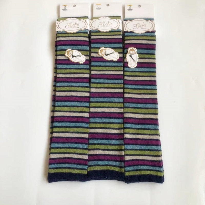 Damen Lange Socken Beinwärmer Stulpen Beinlinge Häkeln Kniestrümpfe Overknees