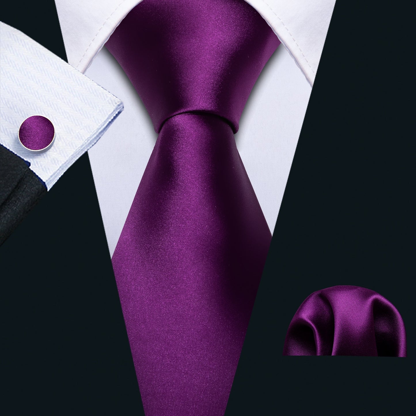 Fashion Seide Krawatte Lila Herren Hochzeit Konfirmation Männer Business