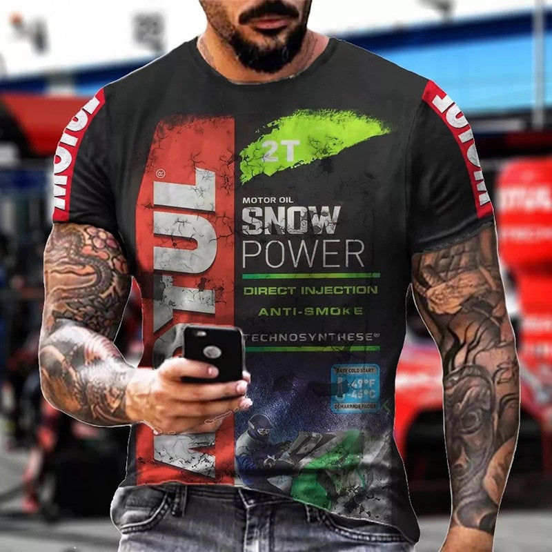 Männer Metal Retro Vintage 3D T-Shirt Rundhals Unisex Sommer Streetwear