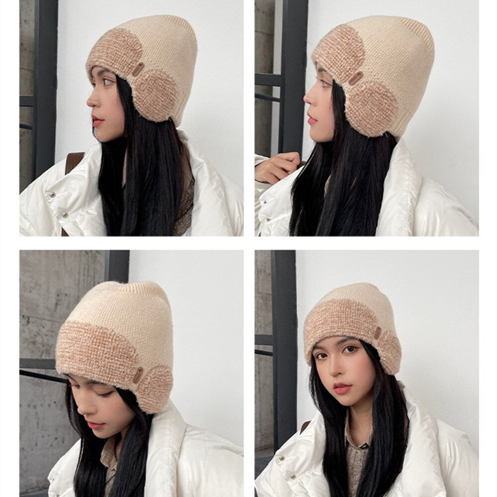 Warme Herren Frauen Wintermütze Fleece Mütze Strickmütze Kappe Hut Unisex Cap