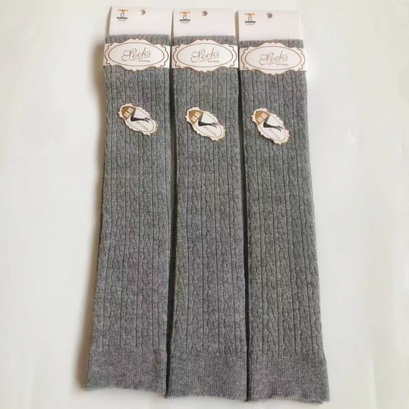 Damen Lange Socken Beinwärmer Stulpen Beinlinge Häkeln Kniestrümpfe Overknees