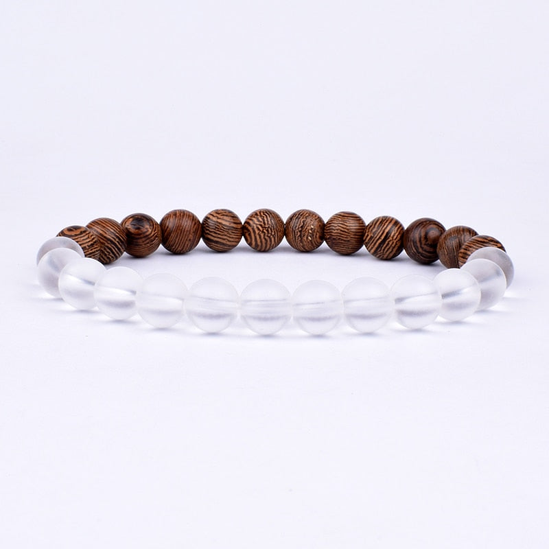 Armband Lava Holz Tibetische Buddha DAMEN HERREN Naturstein Freundschaftsarmband Yoga