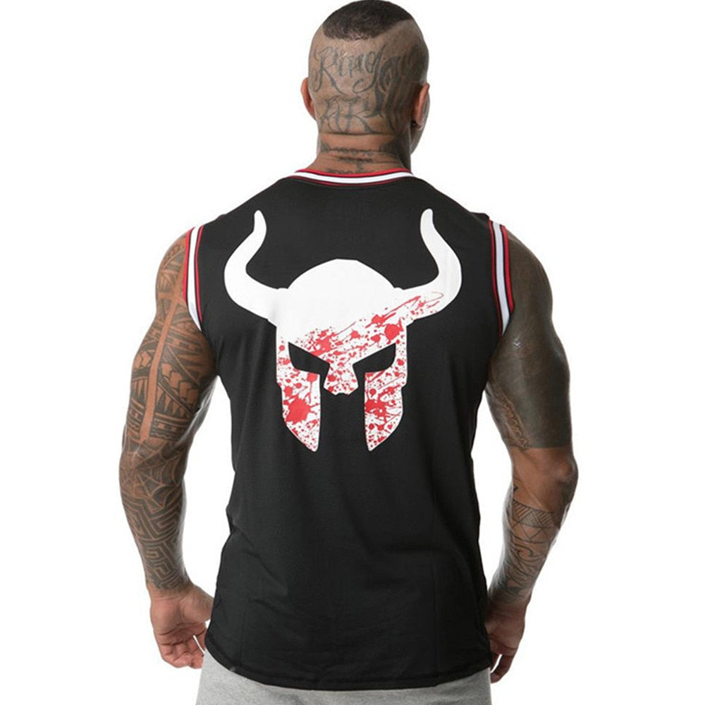 Tanktop T-Shirt Muskelshirt Achselshirt Sport Basic Unifarben Herren Vikings