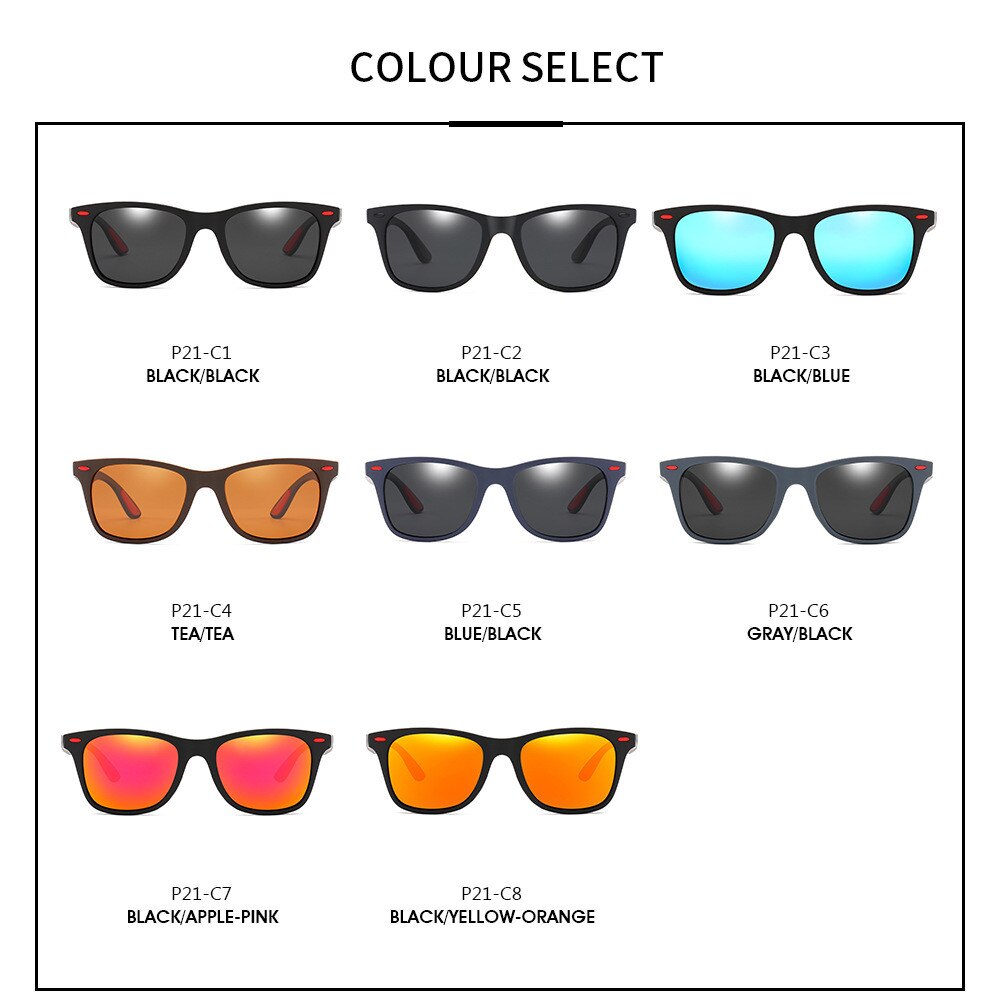 Fashion Männer HD Polarisiert Sonnenbrille 100% UV400 Polycarbonat Pilotenbrille